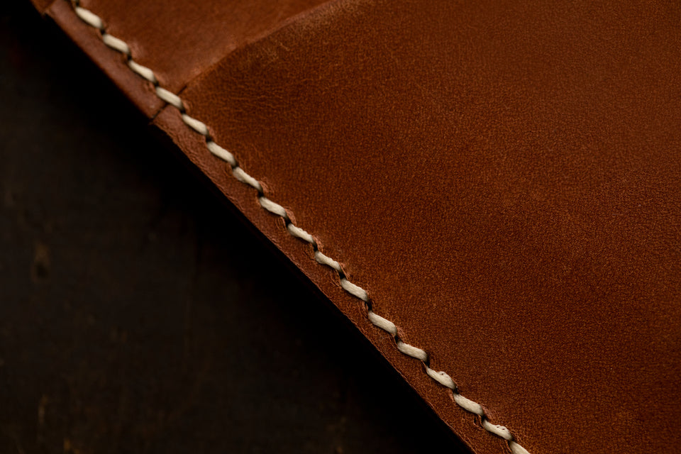 hand stitched leather wallet