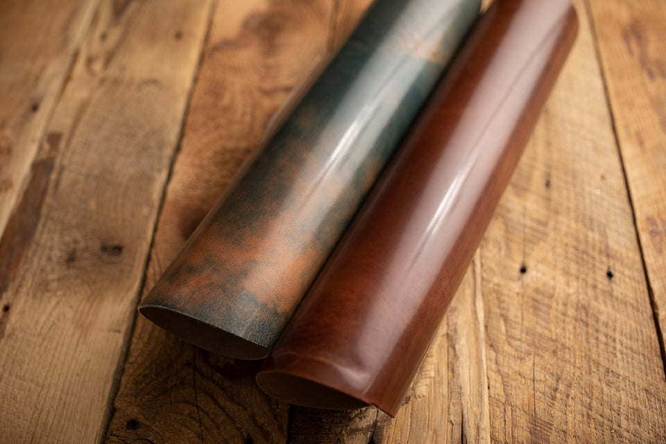 marbled shell cordovan leather rolls