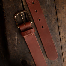 Load image into Gallery viewer, handmade medium brown color belt
