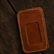 Load image into Gallery viewer, buck brown leather minimalist wallet with ID slot
