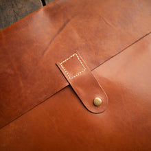 Load image into Gallery viewer, The Simple One - Leather Portfolio Folder - Buck Brown
