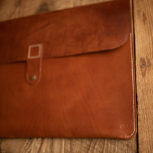 Load image into Gallery viewer, The Simple One - Leather Portfolio Folder - Buck Brown
